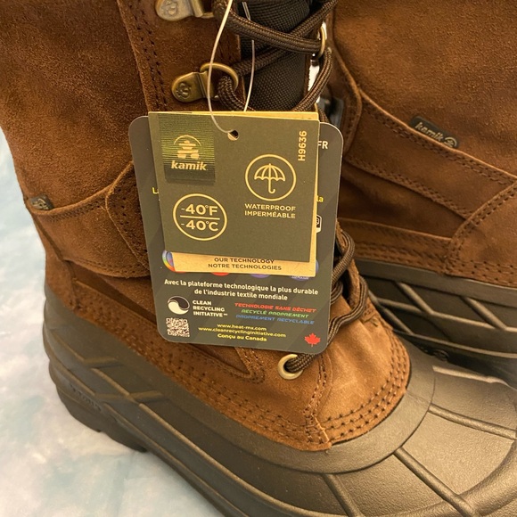 Kamik Men's NationPlus Waterproof Insulated Boots Brown Size 9 - Picture 6 of 10
